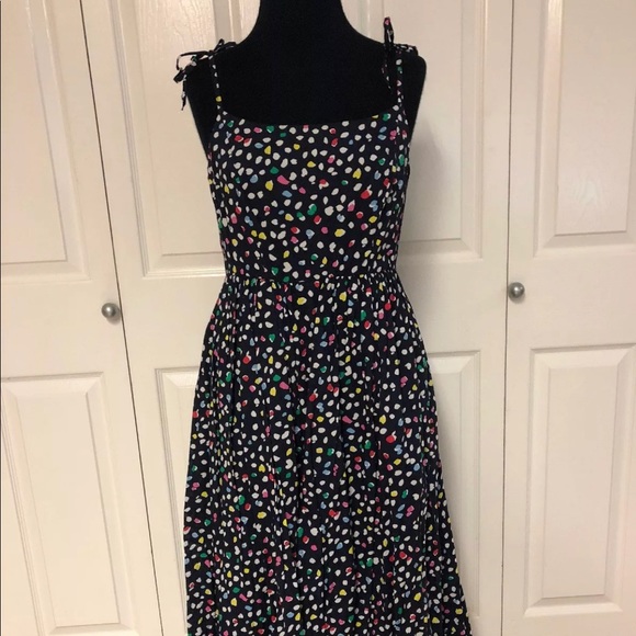 J. Crew Dresses & Skirts - JCrew Sundress Dotted Print Blue A-Line Dress Sz 4